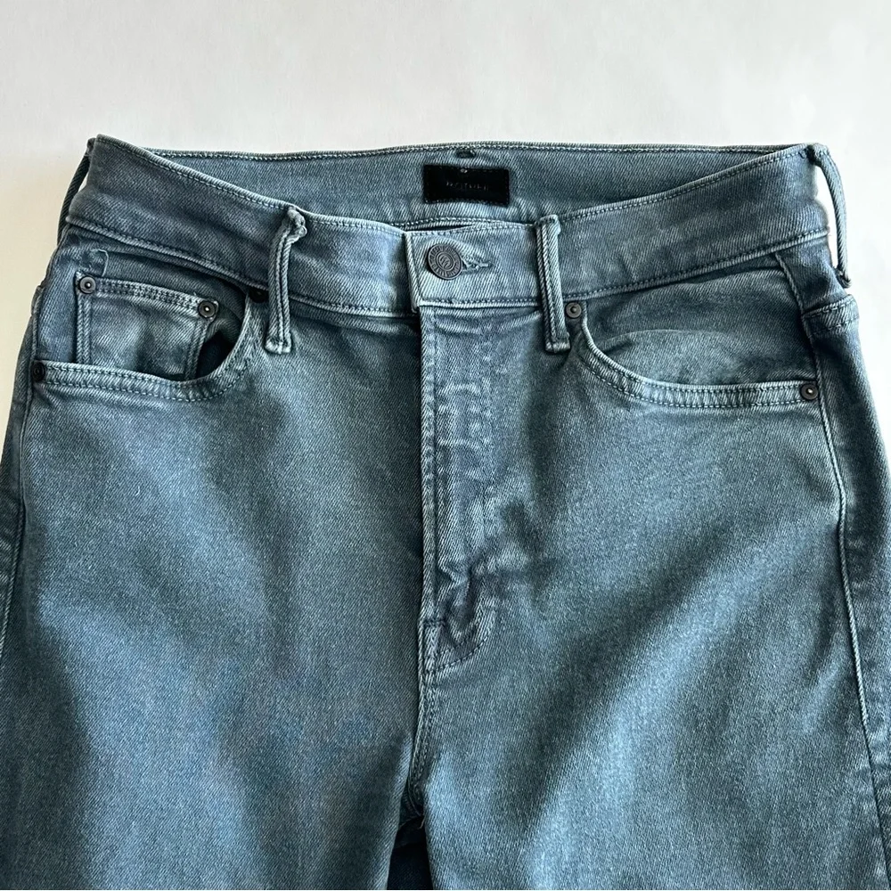 MOTHER Superior The Flirt Fray Wash Jean In Cold Feet Size 24 - Picture 5 of 14